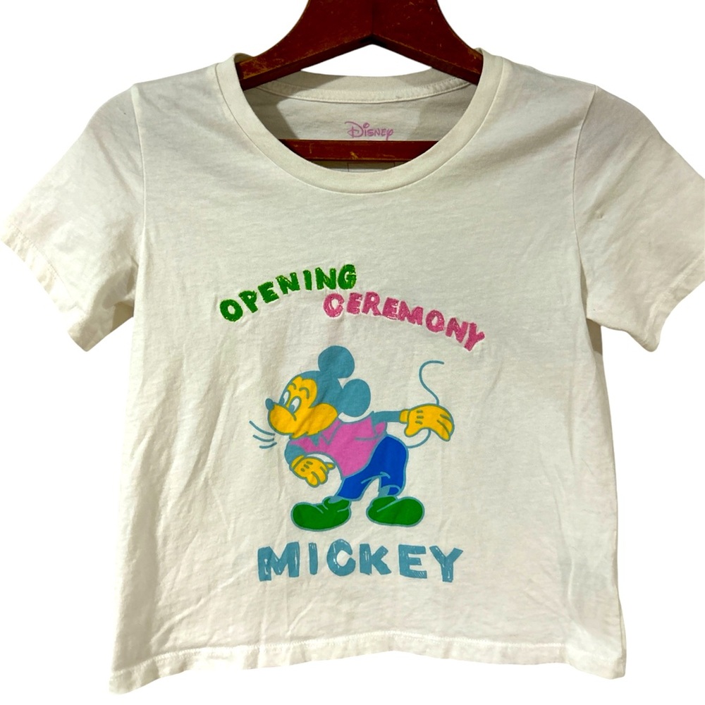 Disney original cropped t shirt size small embroidery women’s, vintage